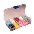 thumbnail image 1 of Una caja de 10 colores, 5000 piezas, 4 mm, media perla, planas para joyas. Zulema La mitad redonda cuentas flatback, 1 of 5