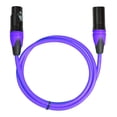thumbnail image 1 of 3 Pin Cable de Micrófono Enchufes XLR profesion a para Luces de Escenario, Amplificador de Potencia Púrpura 1m, 1 of 8