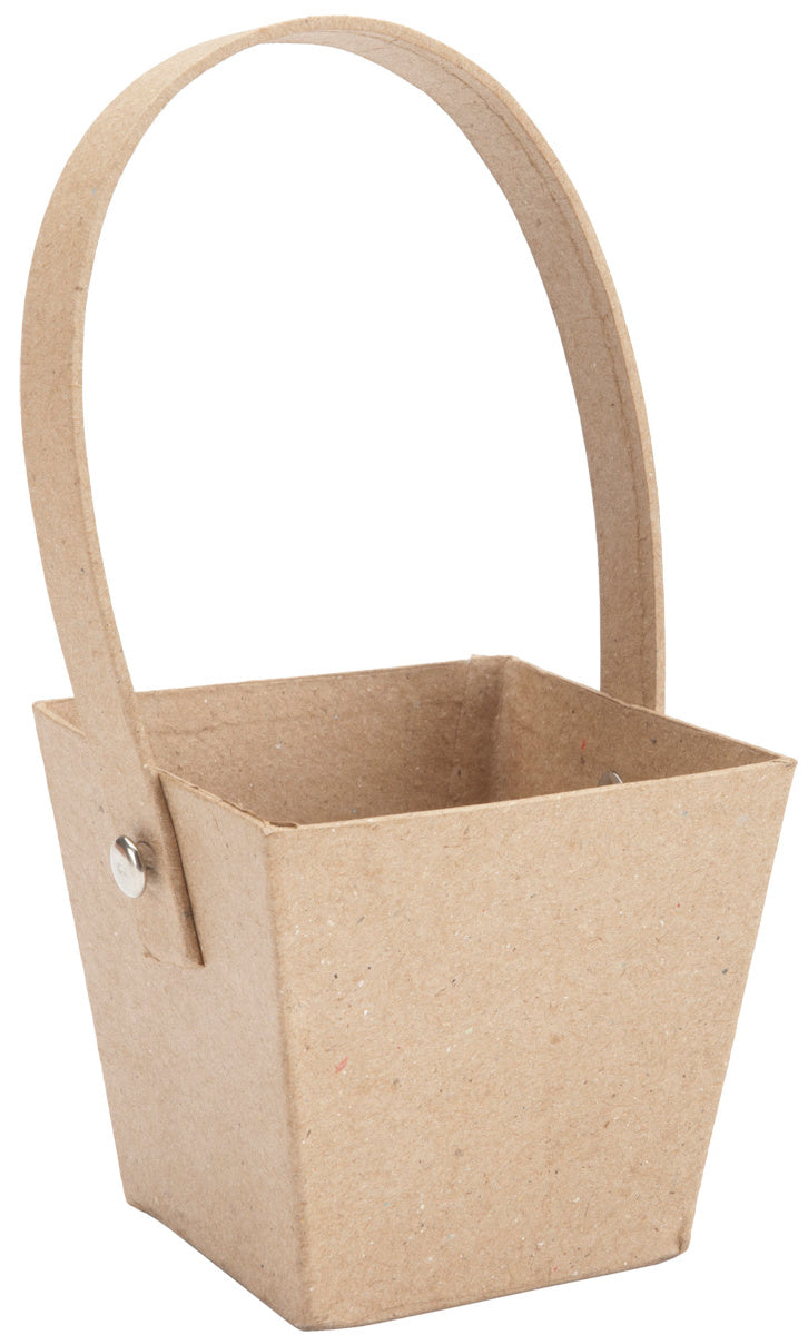 Paper Mache Basket Square 3 X 3 Inches