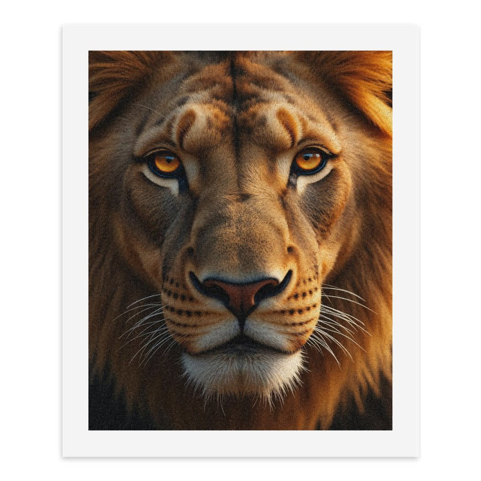Paint By Numbers Kit for Adults Beginner - DIY Lion Fierce Gaze Close Up Canvas Painting Kits for Adults, Frameless Paint By Number for Adults for Home Wall Decor 16x20 Inch