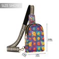 thumbnail image 2 of FORMRS Womens Crossbody Sling Bag Travel Daypack Shoulder Chest Backpack, Colorful Checkered Daisy, 2 of 7