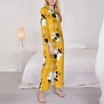 thumbnail image 3 of Fotbe Cute Bee Butterfly Yelllow Pattern Long Sleeve Pajama Set for Women,Sleepwear Set,2-piece Loungewear Set,Soft PJs Comfy Nightwear with Pockets -Medium, 3 of 7