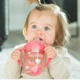 thumbnail image 1 of Nuby No Spill Tritan 2 Handle 360 Weighted Straw Glitter Print - Spout Cup, 8oz/ 240 Ml /4 Months +, Green Swan, 1 of 8
