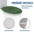 thumbnail image 5 of ZUXONGSY Christmas Tree Lights Flannel Toilet Cover Washroom Toilet Bowl Dust Cover with Elastic Bottom Soft Skin Friendly Toilet Protective Cover Stain-Resistant Xmas Decor, 5 of 6