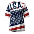 thumbnail image 4 of Lilgiuy Women's American Flag Tee Summer Round Neck Printed T-Shirts Casual Short Sleeve Lightweight Blouse, 4 of 4