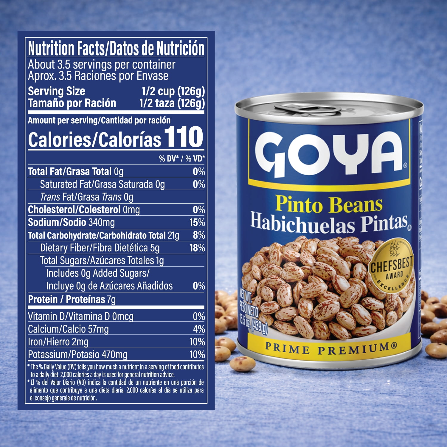 (4 pack) GOYA Pinto Beans 15.5 oz Can