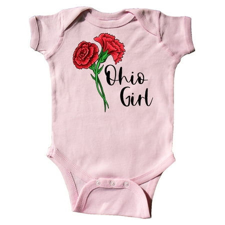 

Inktastic Ohio Girl with Red Carnations Gift Baby Girl Bodysuit