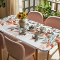 thumbnail image 3 of Vintage Leaves Table Cloths for 4 Foot Rectangle Tables, Summer Botanical Pastoral Watercolor Patio Waterproof Elastic Fitted Tablecloths, Washable Rectangular Table Cover for Camping, 3 of 8