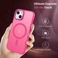 thumbnail image 6 of BENTOBEN Case for Iphone 13/14, 6.1"Slim Translucent Matte Shockproof Magnetic Cover Hot Red, 6 of 7