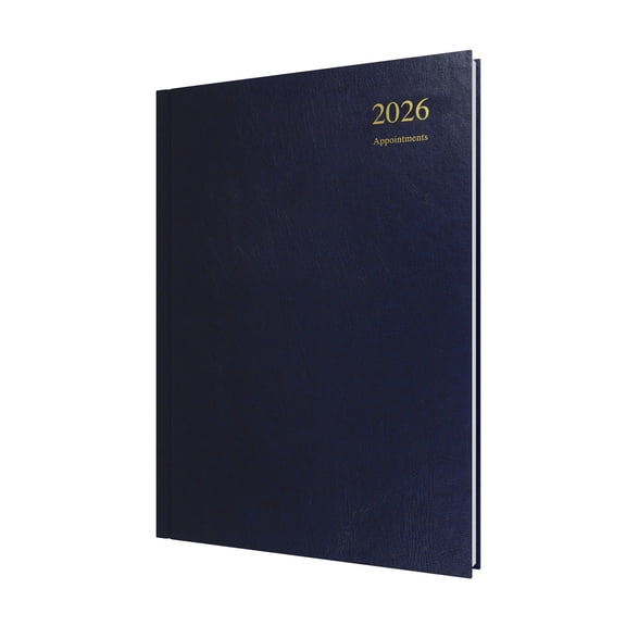 Essential - A4 Day-to-Page Diary with Appointments - 2026 Calendar Year Planner