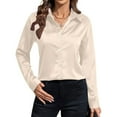 thumbnail image 2 of FAIWAD Womens Button Down Shirts Long Sleeve Dress Shirts Flowy Collared Work Office Business Blouses Chiffon Tops, 2 of 8