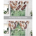 thumbnail image 5 of Waterfall Valances for Windows, Fall Maple Leaf Football Kitchen Sheer Valance Curtains, Autumn Farmhouse Vintage Rod Pocket Elegant Swag Valances for Living Room Bedroom, 47.2"x38.5", 2 Panel, 5 of 8