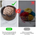 thumbnail image 3 of Austok Wooden Yarn Bowl Pine Wood Crochet Bowl Holder Weaving Thread Bowl with Holes Portable Wool Storage Bowl Cute Knitting Yarn Bowls for DIY Knitting Crafts, 3 of 9