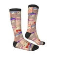 thumbnail image 3 of Fotbe Cute Lamas print Women's Men's Novelty Crew Socks Cotton Socks Knee High Socks for Walking,Running,Nurses,Pregnancy, 3 of 9