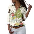 thumbnail image 5 of Blusa de manga larga con cuello en V para mujer, camisa informal de Mickey y Minnie de Disney, colección navideña, moda de otoño, Y2k, 5 of 5