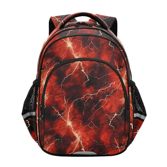 ALAZA Red Lightning School Backpack Elementary Bag Bookbag Travel Rucksack
