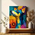thumbnail image 6 of Colorful Floral Chihuahua Canvas Wall Art, Vibrant Dog Portrait Print, Pet Lover Decor, 6 of 8