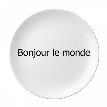 

Hello World French Plate Decorative Porcelain Salver Tableware Dinner Dish