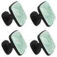 thumbnail image 2 of 4 Pcs Square Cabinet Handle Cupboard Knob Drawer Pulls Handle Green Polka Dots Drawer Knobs with Screws Furniture Decoration, 2 of 7