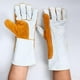 thumbnail image 3 of Guantes de soldador resistentes al calor de 14 pulgadas, cuero , guantes de soldadura Mig para guantes de , chimenea, , p amarillo Baoblaze guantes de soldadura, 3 of 7