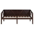 thumbnail image 5 of Aukfa Twin Size Bed Frame, Solid Wood Daybed with Slat Support for Kids Boys Girls, Espresso, 5 of 8