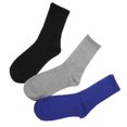 thumbnail image 2 of GOOHOCHY 3 pares de calcetines altos para hombre, calcetines deportivos para correr, calcetines de algodón de corte alto para senderismo y ciclismo, 2 of 8