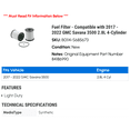 thumbnail image 2 of Fuel Filter - Compatible with 2017 - 2022 GMC Savana 3500 2.8L 4-Cylinder 2018 2019 2020 2021, 2 of 2
