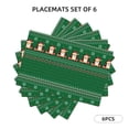 thumbnail image 3 of Placemats Set of 4 / 6, Christmas Corgis Placemats for Dining Table Indoor/Outdoors Heat Resistant Washable Placemats 18" x 12", 3 of 8