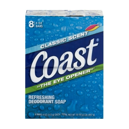 Coast Refreshing Deodorant Soap Classic Scent - 8 CT4.0 OZ