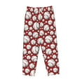 thumbnail image 6 of Uemuo Cute Baseball Pattern Women's Wide Leg Palazzo Lounge Pants with Pockets Light Weight Loose Comfy Casual Pajama Pants-XX-Large, 6 of 9