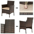 thumbnail image 6 of UBesGoo 4PCS Outdoor Rattan Furniture Set  w/ Chairs and Table, Wicker Conversation Set, Patio Bistro Table and Chairs, 6 of 10