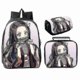 thumbnail image 1 of Demon Slayer Ghost Killing Blade Three-piece Set 16 Inch Round Pocket School Bag Meal Bag Pen Bag 7-13, 1 of 4