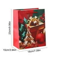 thumbnail image 3 of Lilixerw Christmas Paper Gift Bag,Santa Snowflake Print Xmas Bag for Holiday Present Wrapping,Xmas Tree Decoration,9x7Inch Red Handle Bag, 3 of 6