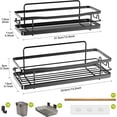 thumbnail image 3 of TINANA Shower Caddy Shelf Organizer Rack: Self Adhesive Bathroom Shelves, Rustproof No-Drilling Stainless Steel Shower Storage for Inside Shower-Black, 3 of 6