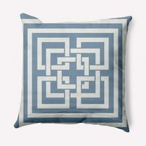 E by Design Greek New Key Nautical Indoor/Outdoor Throw Pillow