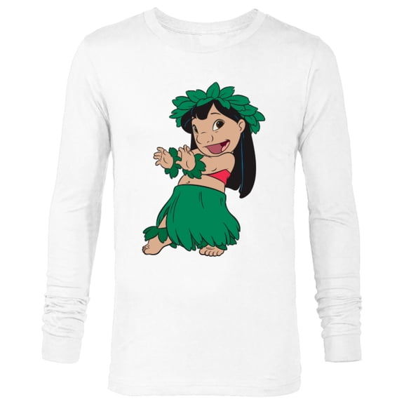 Disney Lilo & Stitch Hula Dance - Long Sleeve T-Shirt for Men -Customized-White