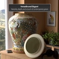 thumbnail image 3 of Red Lantern 32" Satsuma Peacock Porcelain Temple Jar, 3 of 7