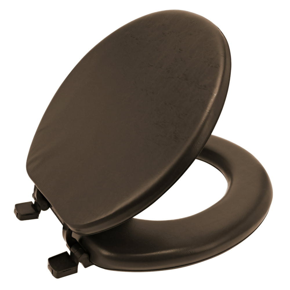 Ginsey Round Soft Cushion Toilet Seat, Brown
