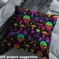 thumbnail image 2 of jejeloiu Vintage Skull Fabric by the Yard 3 Yards,Gothic Theme Sewing FabricBeon Moshroom Flower Fabric for Sewing For Child,Breathable Home Decor, 2 of 6