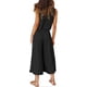 thumbnail image 4 of Roylamp Women's Summer 2 Piece Outfits Round Neck Crop Basic Top Cropped Wide Leg Pants Set Jumpsuits, 4 of 5