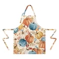 thumbnail image 2 of Fall Pumpkins Leaves Pattern Apron-Garden Aprons for Women with Pockets-Cotton Linen Waterproof Kitchen Cooking Gardening Aprons Adjustable for Kitchen,Cooking,BBQ and Salon 33"x27", 2 of 7