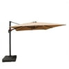 Island Umbrella Santorini II 10' Square Cantilever Umbrella, Sunbrella Acrylic Fabric with Base