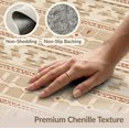 thumbnail image 6 of ODIKA 2'x3' Beige Rust Southwestern Geometric Striped Washable Doormat Traditional Motifs with Diamond Accents Non-Slip, Low Pile for Entryway, Kitchen, Laundry Room, 6 of 7
