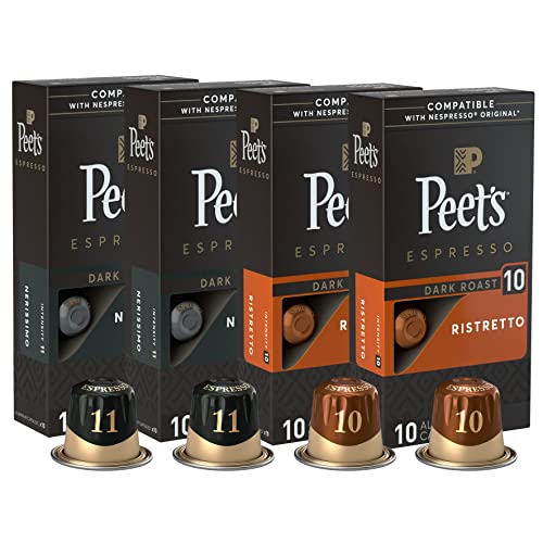 Peet's Coffee, Dark Roast Espresso Capsules Variety Pack, Compatible