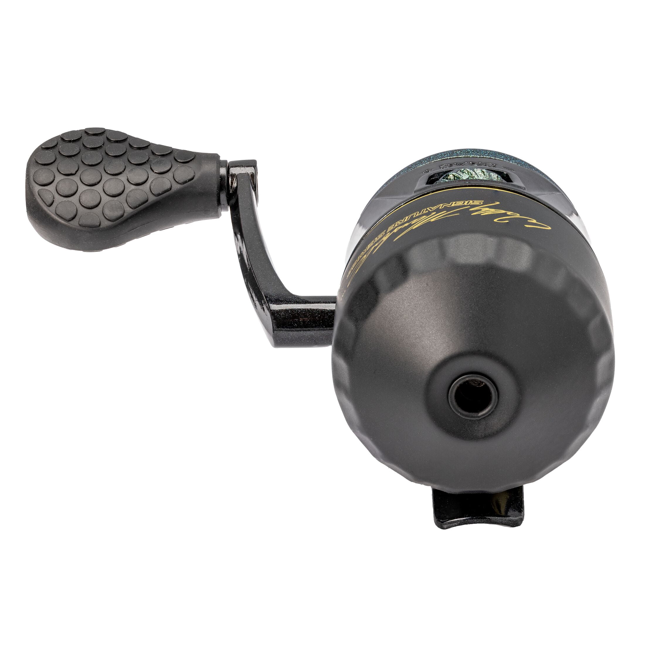 Lew's Wally Marshall Signature Series Spincast Fishing Reel, 2+1 Bearings, 4.3:1 Gear Ratio, All Metal Gears, Reversible Handle, Combat Grip Knob, 6-Pound Line, Green/Gold (Clam Packaging)