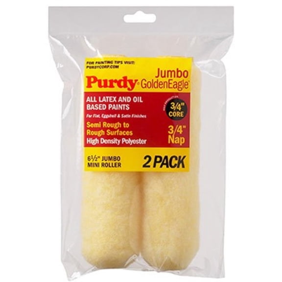 PURDY CORPORATION Jumbo Mini Roller Cover, Golden Eagle, 6-1/2 x 3/4-In., 2-Pk. 140626024