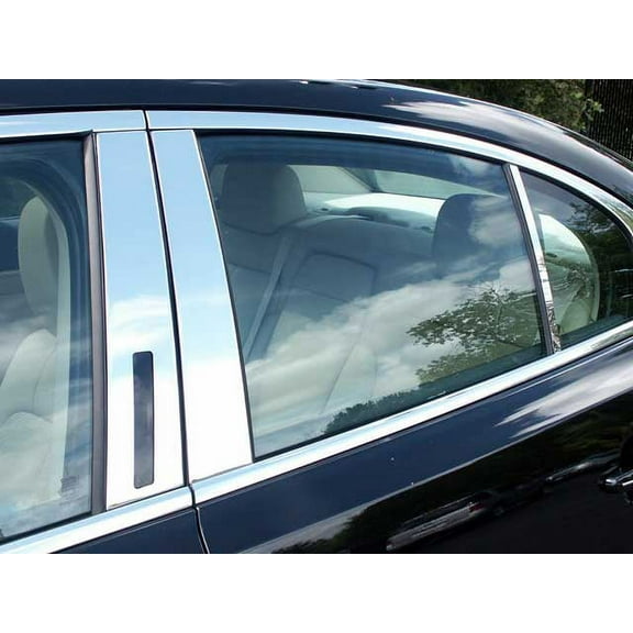 Stainless Steel Pillar Trim 6Pc Fits 2009-2016 Lincoln MKS PP49626 QAA