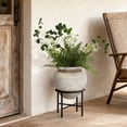 thumbnail image 6 of LuxenHome 21" Tall MgO Planter with Metal Stand, Rustic Pot for Indoor or Outdoor Use, 6 of 10