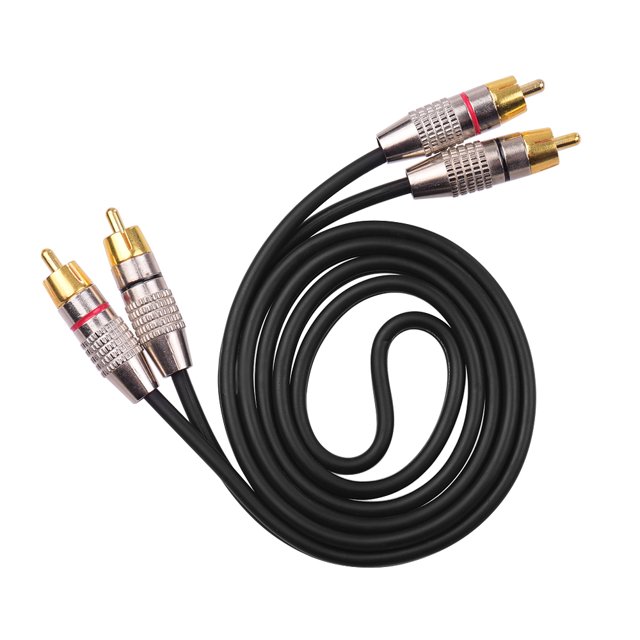 Cables de conexión de audio y video Cable de audio estéreo 2RCA a 2RCA Cables RCA blindados Chapado Abanopi Cable de audio