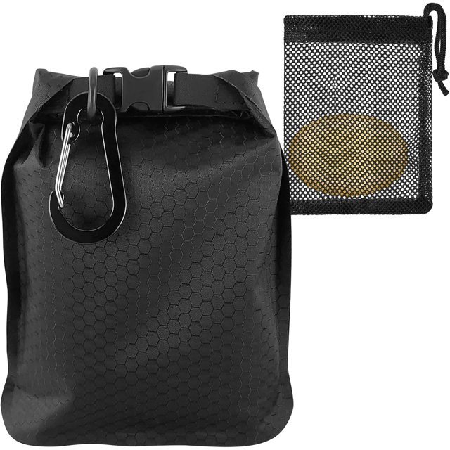 Bolsa de jabón de viaje, impermeable, a prueba de fugas, caja de jabón de secado rápido, soporte de jabón portátil con bolsa de espuma y mosquetón para viajes, camping, Black, Standard Soap